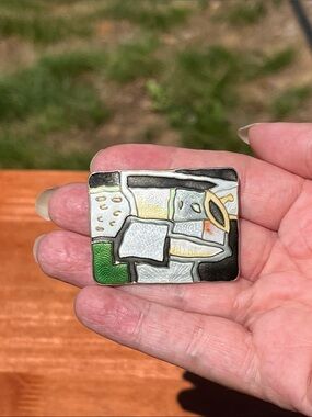 Vintage David-Andersen Sterling Silver Enamel Four Seasons “Winter“ Pin